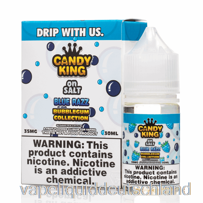 Blue Razz Bubblegum Collection – Candy King Auf Salz – 30 Ml 35 Mg Vape-Flüssigkeit
